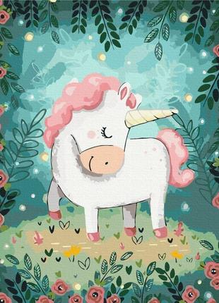 Преміум картина за номерами brushme 40x50см "єдиноріг" pbs43586