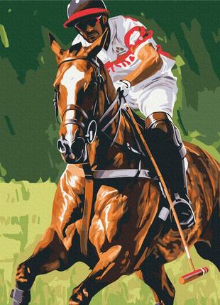 Картина за номерами brushme 40x50см "гравець в поло" bs54105