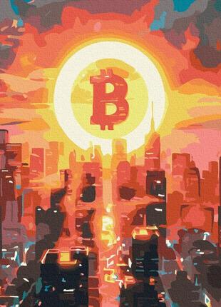 Картина за номерами brushme 40x50см "місто біткоїна" bs53981