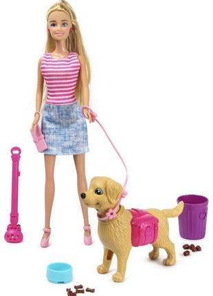 Лялька anlily з собачкою та аксесуарами 99123,собачка їсть ходить в туалет