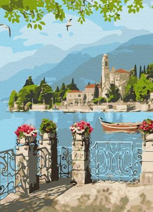 Картина за номерами brushme 40x50см "прибережне місто" bs53762