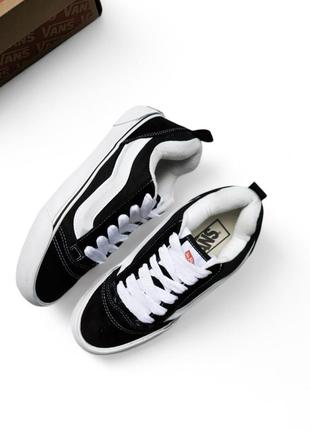 🔥 кеды vans knu skool черные с белым🔥