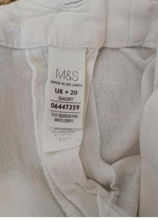 Льняные белые бриджи m&amp;s7 фото