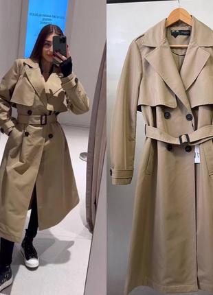 Пальто тренч zara