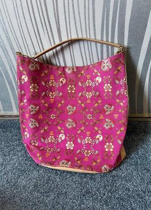 Сумка шоппер трикотажная плотная в цветочный принт anna sui6 фото
