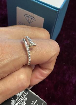 Раздельное серебренное кольцо 4