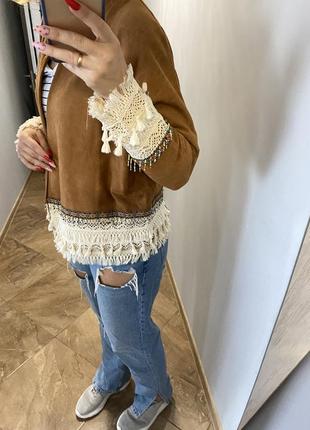 Куртка пиджак из искусственной замши6 фото