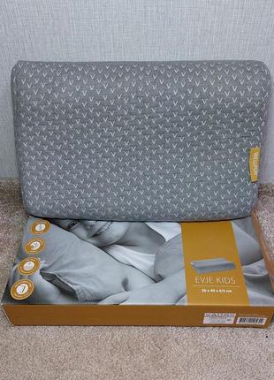 Подушка детская ортопедическая wellpur evje kids 26x40x6/5см. новая.