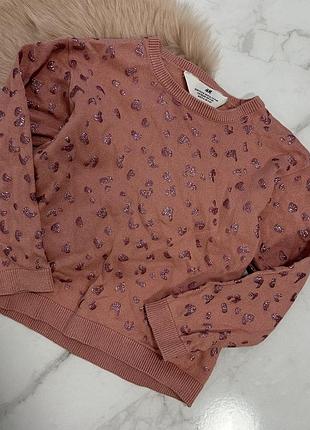 Стильный свитшот h&m, розовый свитшот, леопардовый свитшот, свитерок, кофта