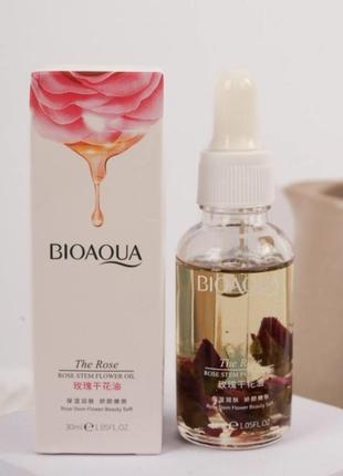 Сироватка зволожувальна bioaqua rose stem flower oil з екстрактом троянди