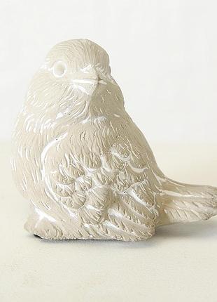 Декоративний птах ален світло-сірий бетон h8 см гранд презент 1013548