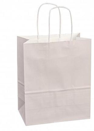 Подарочный пакет светло-серый 21*11*27 см гранд презент 31-3982