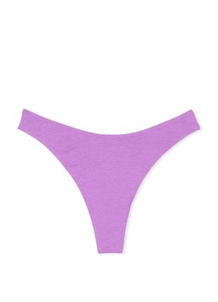 Женские трусики victoria's secret stretch cotton high-leg scoop thong s фиолетовый3 фото