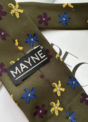 Грузовой галстук в цвете хаки в цветок4 фото