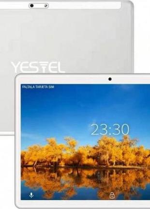 Планшет 10.1" yestel x7 4/64gb 4g 2-sim 4 ядра android 10 8000 mah серебристый factory recertified