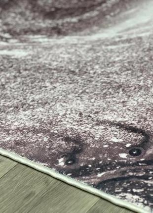 Універсальний килим 1.2x1.8 м на гумовій основі digital bamboo коричневий мармур е1409 фото
