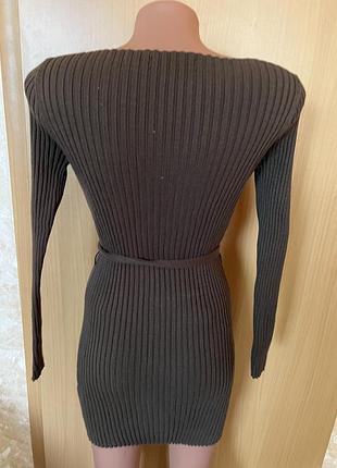 Платье по фигуре в рубчик 3