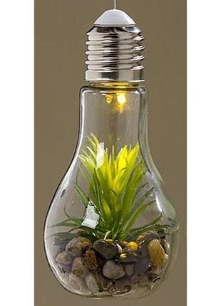 Світлодіодна лампа нічник зі встановленням скло h18 см гранд презент 1003978