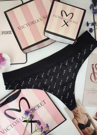Victoria's secret pink l 40 42 бархатные вельветовые трусики стринги в рубчик