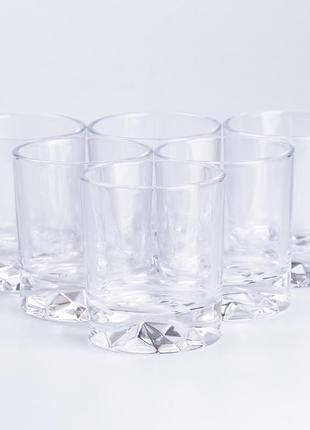 Склянка для води та соку низька скляна прозора