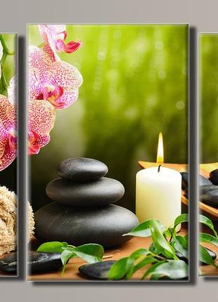 "spa" модульная картина на холсте для интерьера