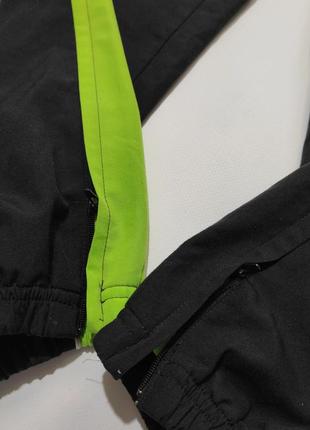 Спортивні штани джогери чорні білі з неоновою зеленою вставкою штани adidas адідас7 фото