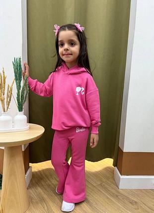 Стильный костюм для девочки 3-4, 4-5, 5-6, 7-8, 9-10 лет​ ​в​ ​с​т​и​л​е​ zara  barbie малинового цвета.