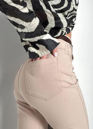 Женские брюки-палаццо с джинс-бенгалина джинсы высокая посадка9 фото
