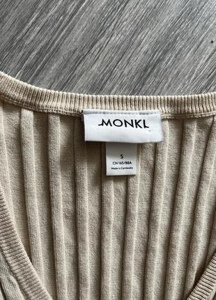 Вкорочений кардиган з довгими рукавами slim cropped cardigan monki5 фото