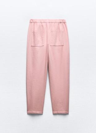 Розовые женские брюки zara new5 фото