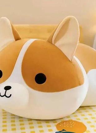 Корги батон 80см , большая мягкая игрушка корги , игрушка антистресс