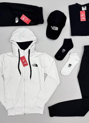 Чоловічий набір 7в1 the north face: кофта-штани-футболка-шорти-кепка-2пари носки2 фото