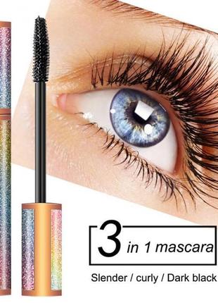 4d тушь для ресниц lianqi водостойкая (черная)