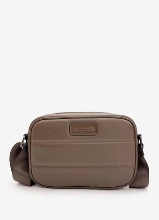 Сумка-кросбоді u.s. polo assn. channel quilted  taupe c коричнева