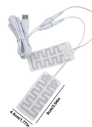 Нагревательные элементы для перчаток от power bank по кабелю usb (7-15 часов обогрева)