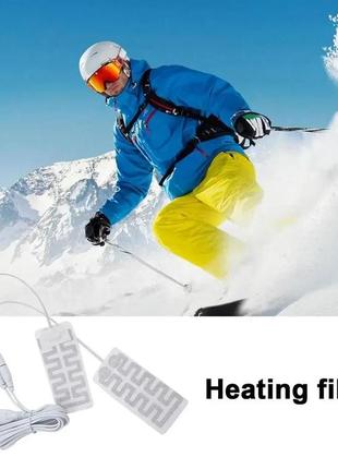 Нагревательные элементы для перчаток от power bank по кабелю usb (7-15 часов обогрева)