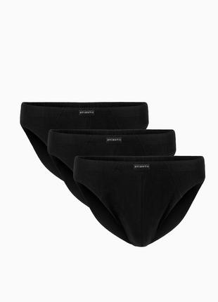 Трусы мужские спорт черный (3шт в уп) atlantic basic 3bmp-322