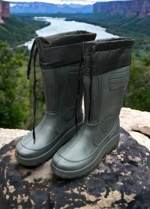 Мужские резиновые сапоги из резины 43 размер (28,5см), резиновые сапоги мужские ga-805 для охоты