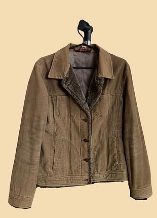 Куртка вельветова утеплена шерпа monsoon