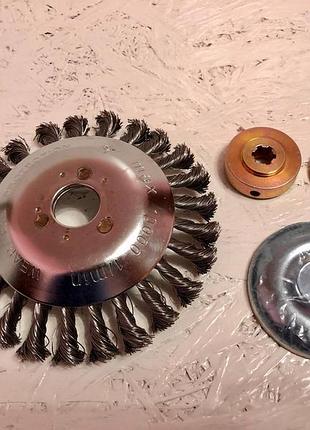 Колесо щітка зачистна для видалення іржі, каменю, 6-дюйм дисков