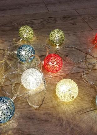 Гірлянда №26, 12 led, гірлянда, гірлянда кулька6 фото