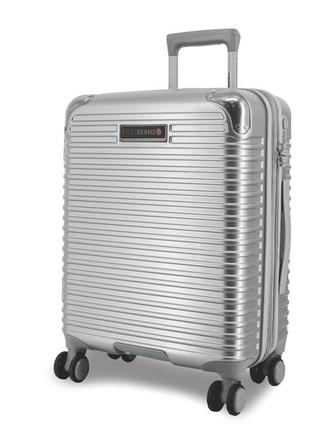 Валіза на колесах swissbrand rome (m) silver (swb_lhrom002m)