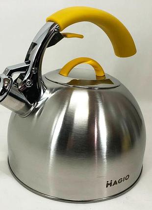 Чайник magio mg-1191 со свистком, красивый чайник для газовой плиты, чайник на плиту,...