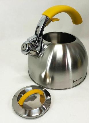 Чайник magio mg-1191 со свистком, красивый чайник для газовой плиты, чайник на плиту,...