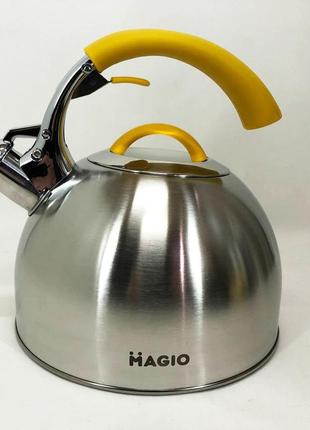 Чайник magio mg-1191 со свистком, красивый чайник для газовой плиты, чайник на плиту,...