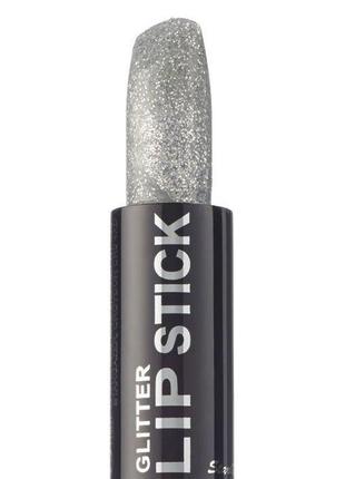 Глітерна помада для губ срібна stargazer glitter lipstick silver