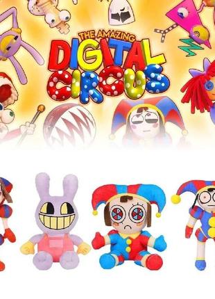 Мягкие игрушки удивительный цифровой цирк шут помни the amazing digital circus pomni (18 см)9 фото