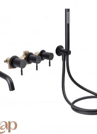 Змішувач прихованого монтажу для ванни qtap scorpio 3350105gb для двох споживачів