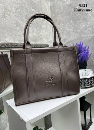 Стильная удобная деловая сумка из экокожи формата а4