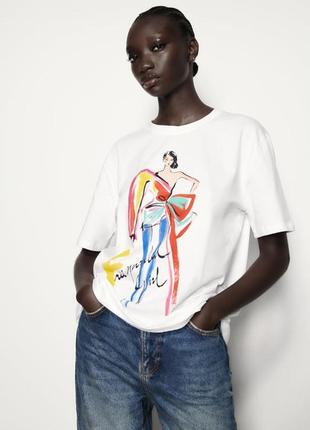 Футболка овер zara розмір l оригінал